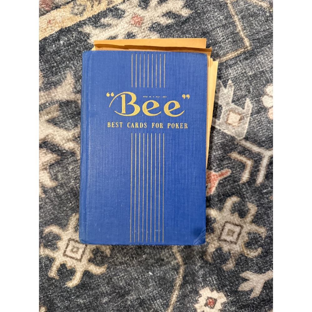 Vintage Bee Best Cards for Poker Rule Book US Playing Card Co 1955 Hardcover